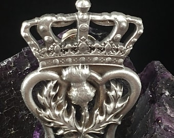 WithLoveSilver 925 Sterling Silver Scottish Thistle Heart Pendant - .925 Silver Jewelry 3 thumbnail image