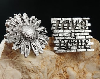 Love is Love Vintage Brooch/Set