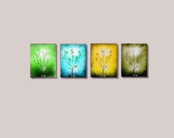 Four Seasons- Abstract Landscape Art Prints-  Free Shipping inside US