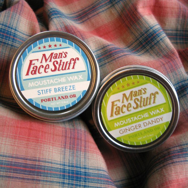 New Moustache Wax Double Pack - Stiff Breeze and Ginger Dandy