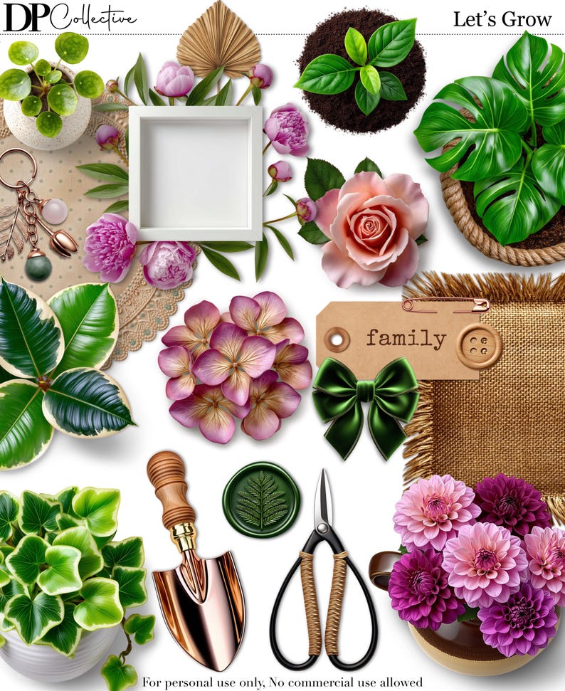 Grow Sticker Let’s Grow – Digital Sticker Pack | 85 PNG Stickers + Noteful Sticker ...