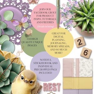 The Spring Reset – Self Care Digital Sticker Pack — Spring Theme (118 Stickers)