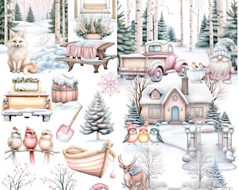 Crea una escena: el paraíso invernal