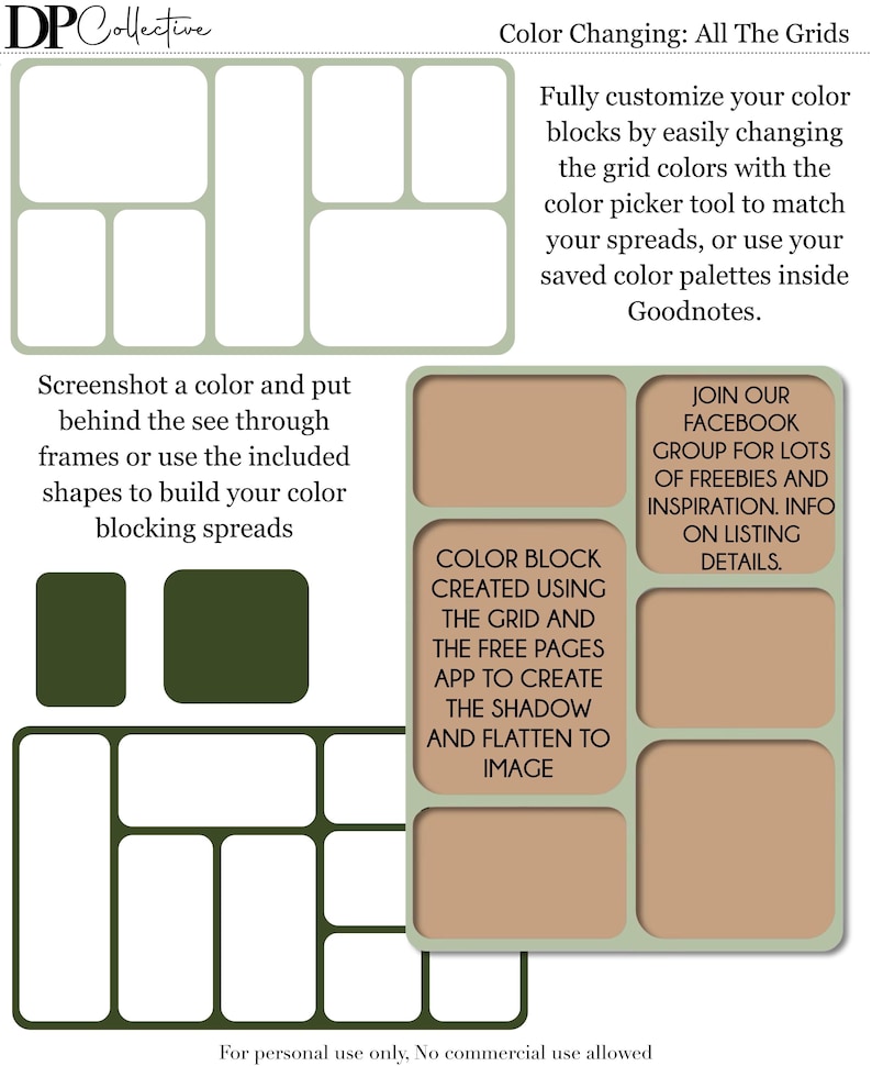 Sticker Design Grid Color Changing Stickers: All the Grids - Etsy