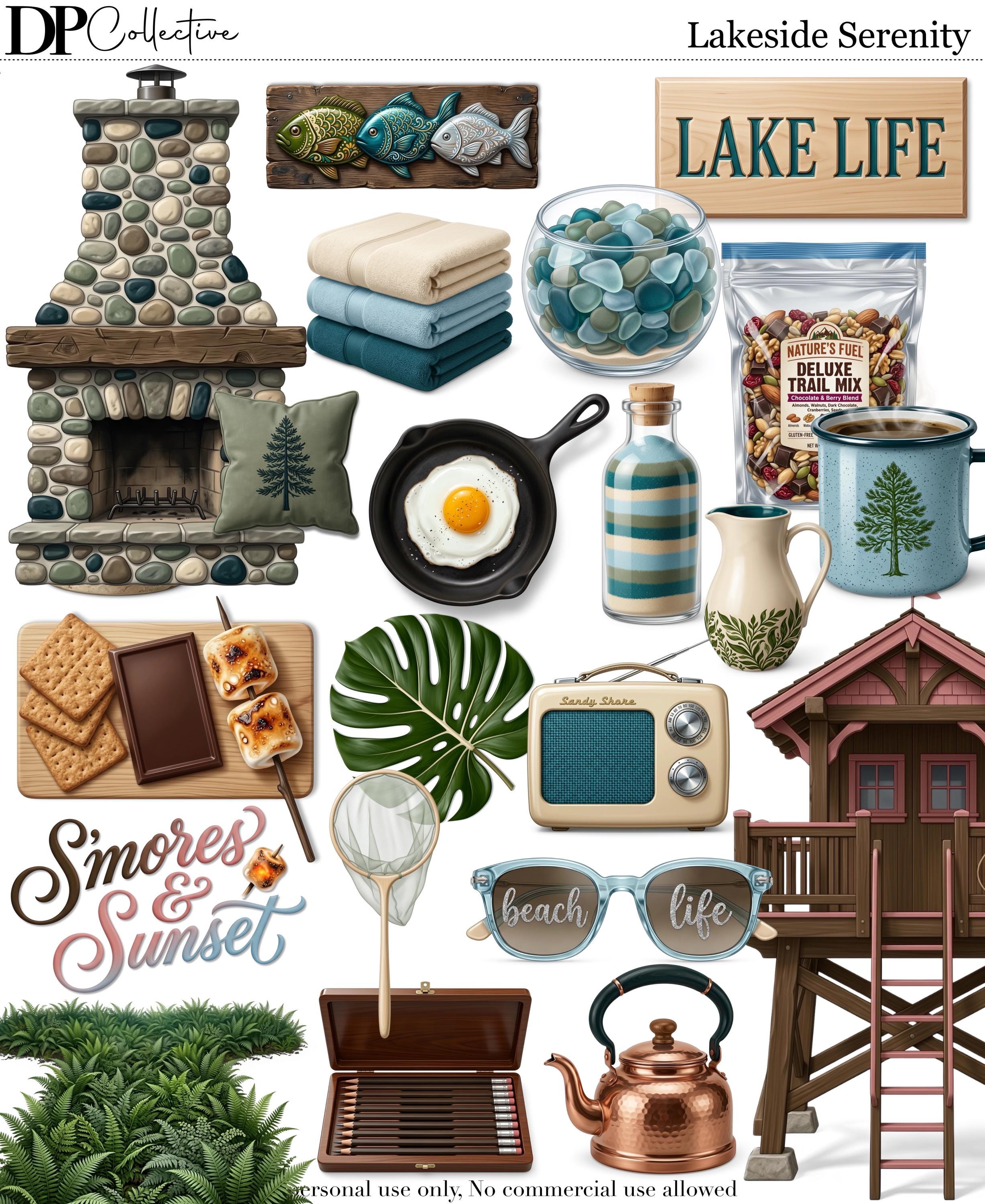 Lakeside Serenity | the Ultimate Digital Sticker & Landscape Collection ...