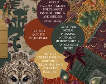 Autumn Woodland | Fall Digital Stickers • Forest Themed • Digital Planning • Digital Journaling • Noteful Stickers