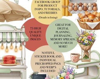 Summer Market | 75 High-Quality Elements | Farmers Market Themed