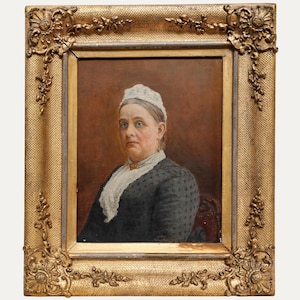19th Century Oil - Bust of a Victorian Lady Original Vintage Antique Artwork