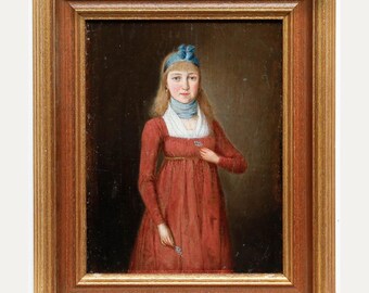 大型 油彩 アンティーク 婦人画 フランス 大型 油彩 アンティーク 婦人画 フランス 油絵 フランス街並 38x31cm