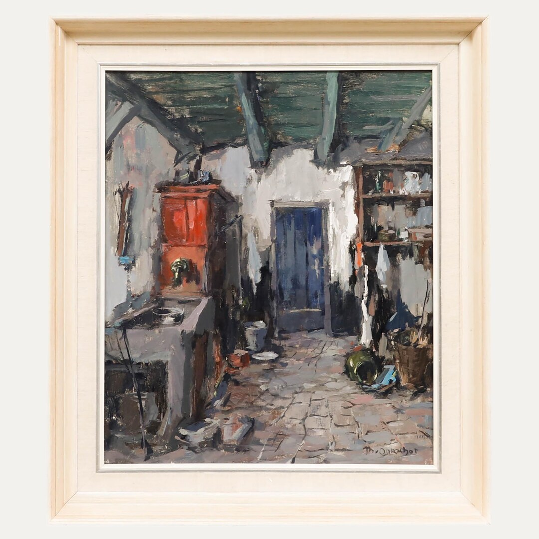 テオドルス・ヴァン・オールショット（1910-1989） - 額入り油絵