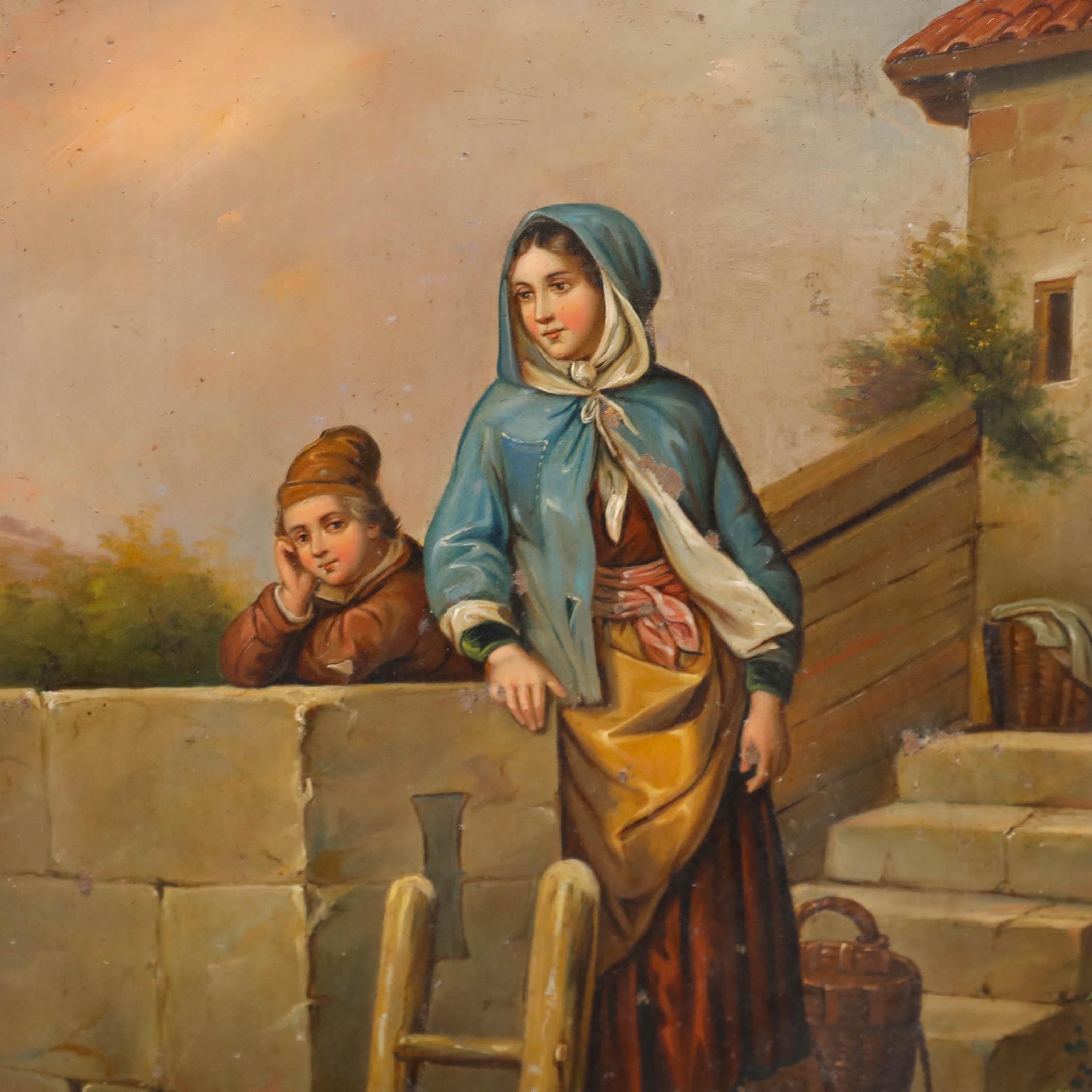 絵画　題名「母」油絵 ダニエル・F.ゲァハルツ(Daniel F.Gerhartz) 「母の掌」油彩 60号