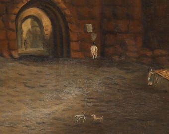 素朴な19世紀後半の油絵 - ゲートハウスのオリジナルヴィンテージ