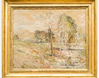 Post Impressionist Early 20th Century Oil - Changing Seasons Original Vintage Antique Artwork