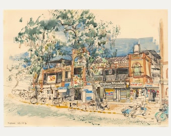 Norah K. Rogerson - 20th Century Watercolour, Mysore, India Original Vintage Antique Artwork