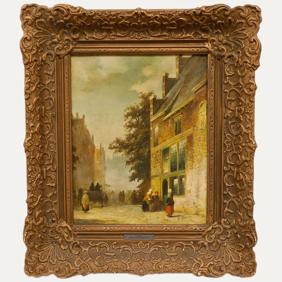 ヴィンテージ　フランス　油絵 フランス製 額絵 ヴィンテージ｜インテリア専門店エルジュエル