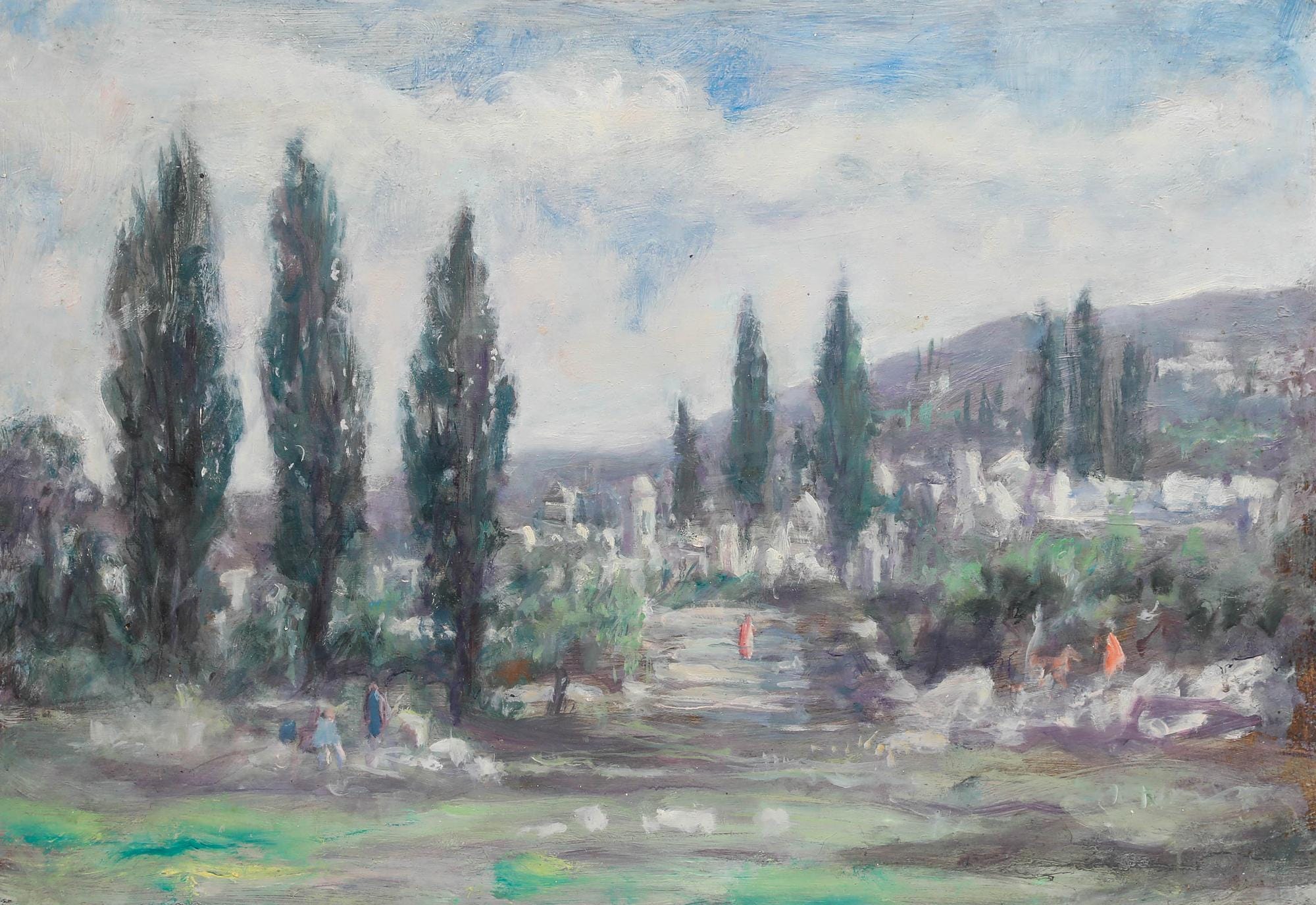 ヨーロッパ絵画　油彩 ジョージ・ワイスボルト（1928-2013） - 印象派油彩、ヨーロッパ風景画