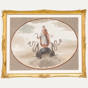 19th Century Gouache - Sylvanus Original Vintage Antique Artwork