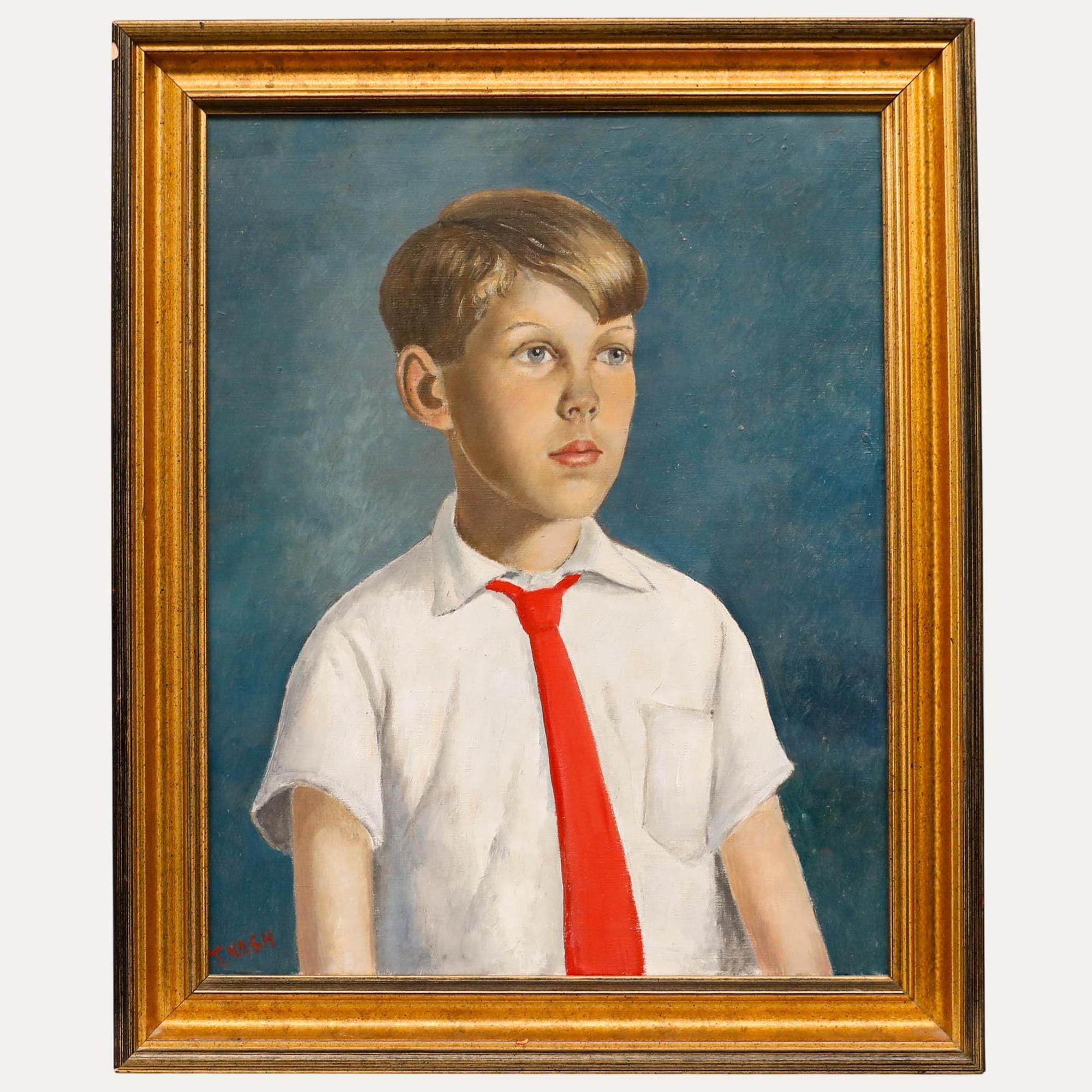 トーマス・サンダース・ナッシュ（1891-1968） - 額装油彩画、画家の