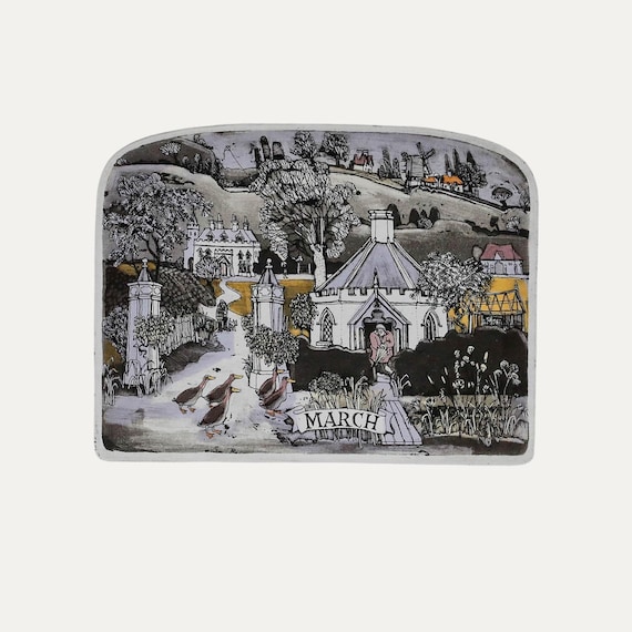 グラハムクラークのリトグラフ作品 木製フレーム付き