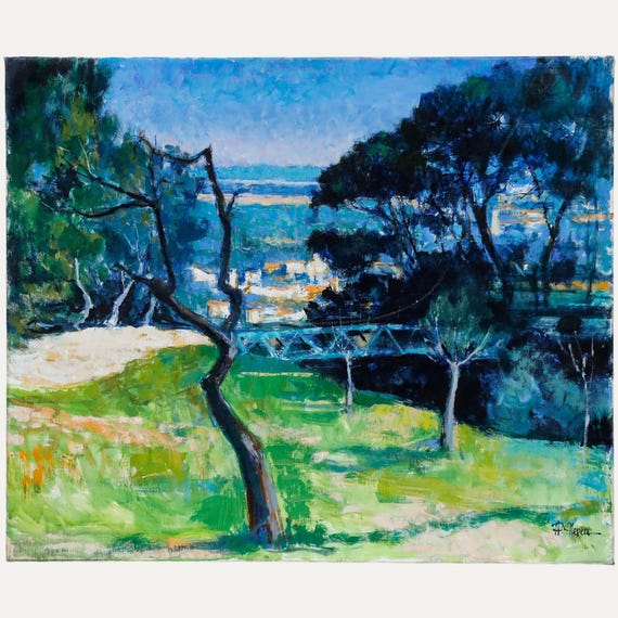 ピエール・ヌヴー (b.1929) - 現代油絵、カドネ、フランス オリジナル