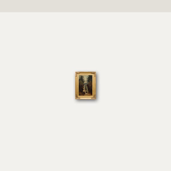 セドリック・グレイ - 額装された20世紀初頭の油絵、「The Forest