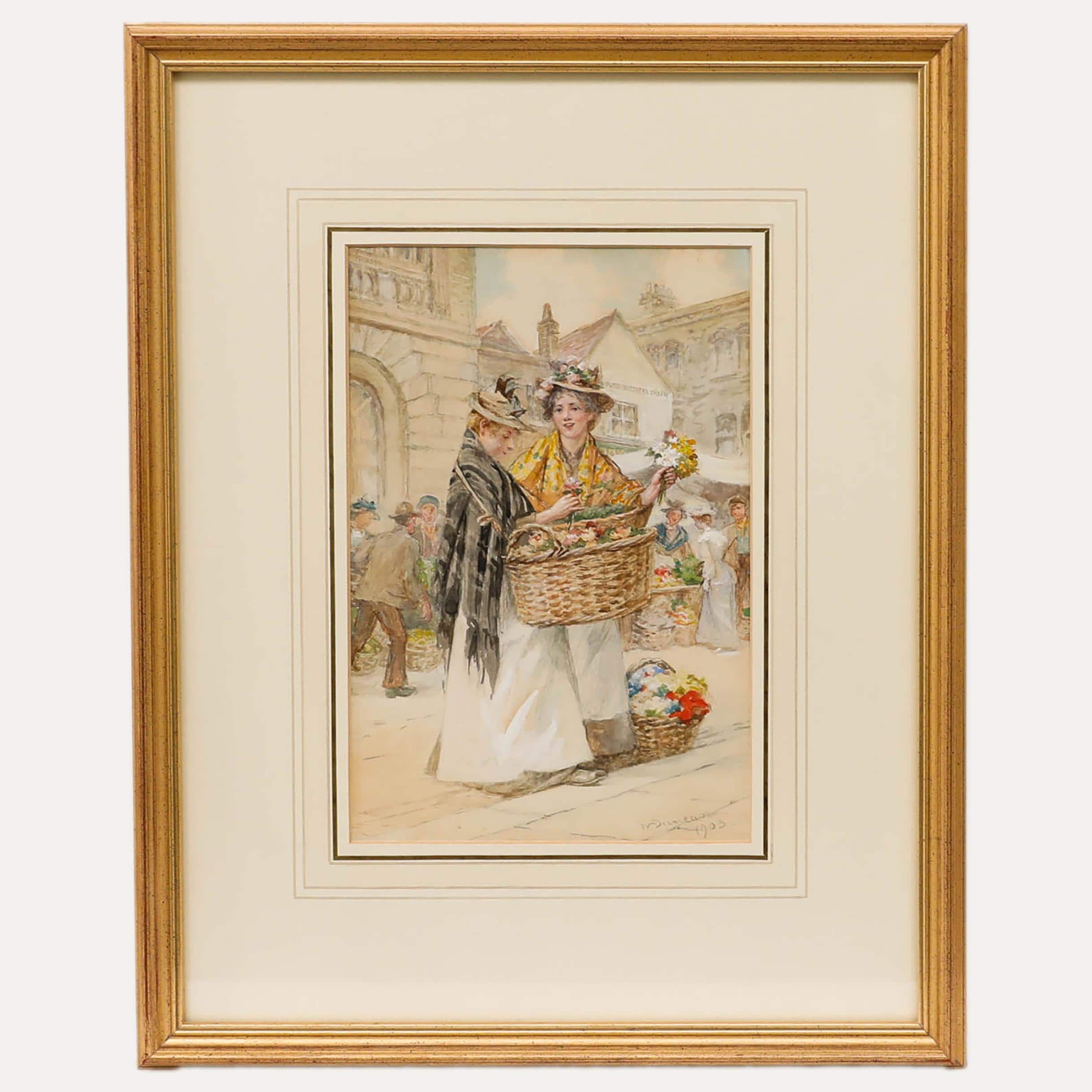 ウォルター・ダンカン ARWS (1848-1932) - 水彩画「コヴェント