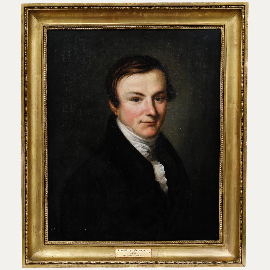 French School 18th Century Oil - Portrait of a Gentleman Original ...