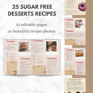Sugar Free Dessert Recipes eBook | 25 No Sugar Sweets (PDF Download) image 2