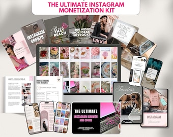 Instagram Monetarisierungskit, PLR MRR, Reels, Ebooks, Kurs, Canva Template (Digitaler Download)