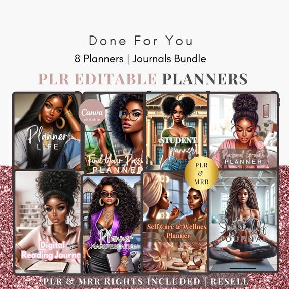 Digital Products PLR Bundle Resell Digital Planner DFY Journals for Small Business Startup Pack, Passive Income Ideas, Digital Marketing MRR