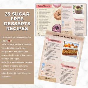 Sugar Free Dessert Recipes eBook | 25 No Sugar Sweets (PDF Download) image 4