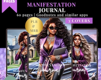 Manifestation Journal, Goal Tracker, Affirmations, PLR Resell (Digital Planner)