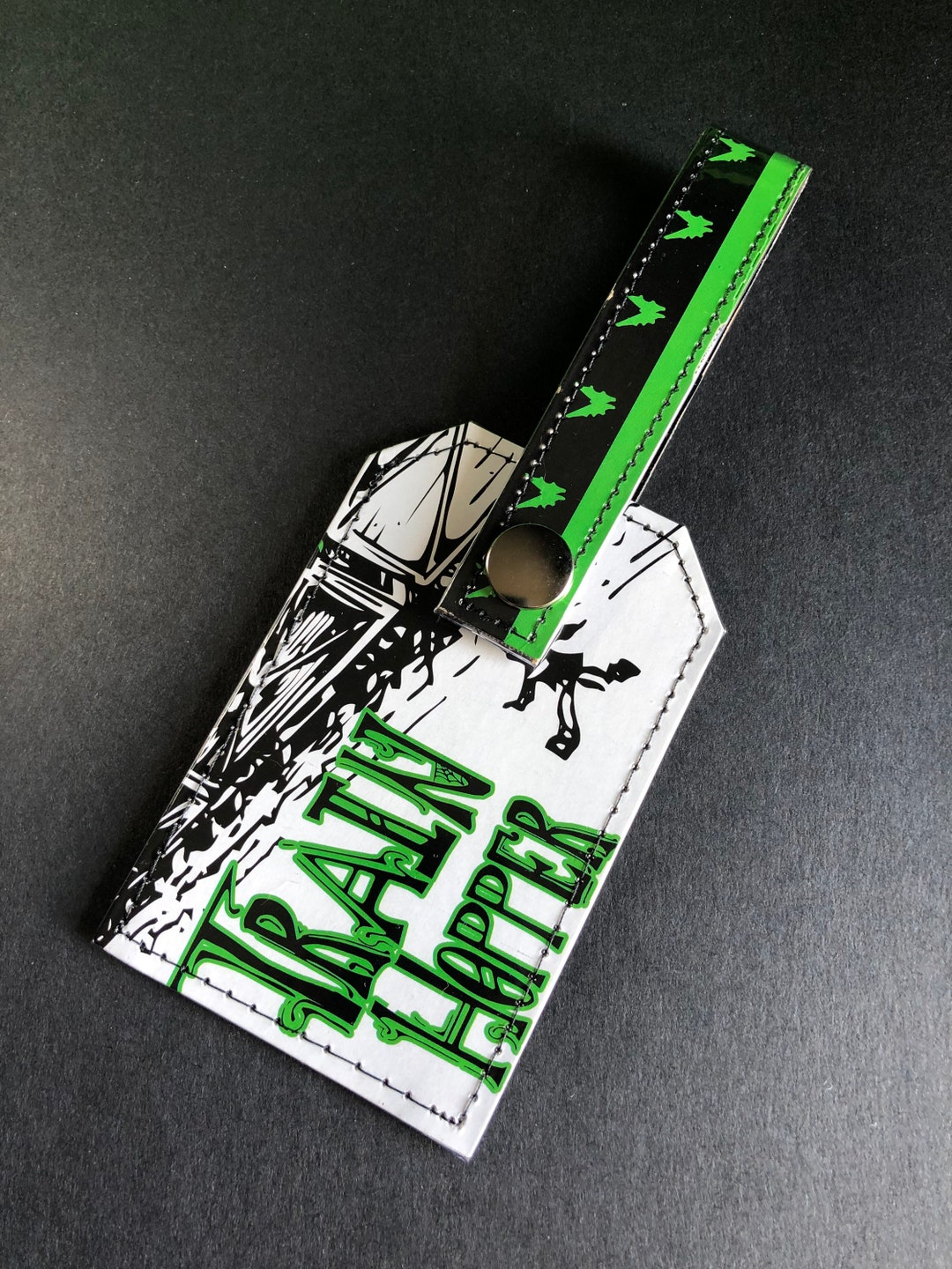 Witchs Hat Train Hopper Luggage Tag Etsy