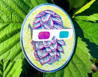 3D Glasses Hop Sticker