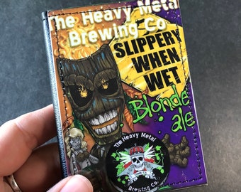 Heavy Metal Slippery When Wet Minimalist Beer Wallet