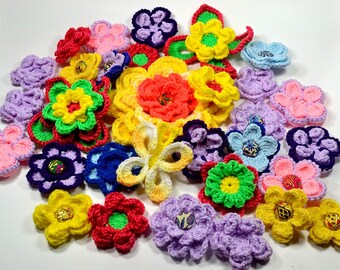 Large Crochet Flower Patterns: 10 Flowers, 14 Variations (PDF)