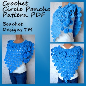 Crochet  Poncho Pattern PDF