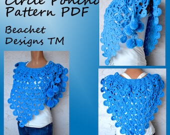 Crochet  Poncho Pattern PDF