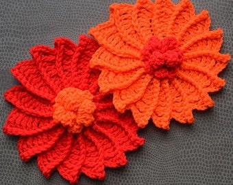 Large Crochet Sunflower Pattern PDF