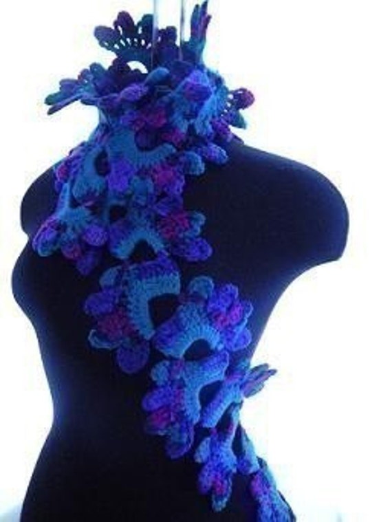 Crochet Scarf Pattern Peacock Fan