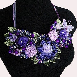 Crochet Statement Bib Necklace Pattern PDF