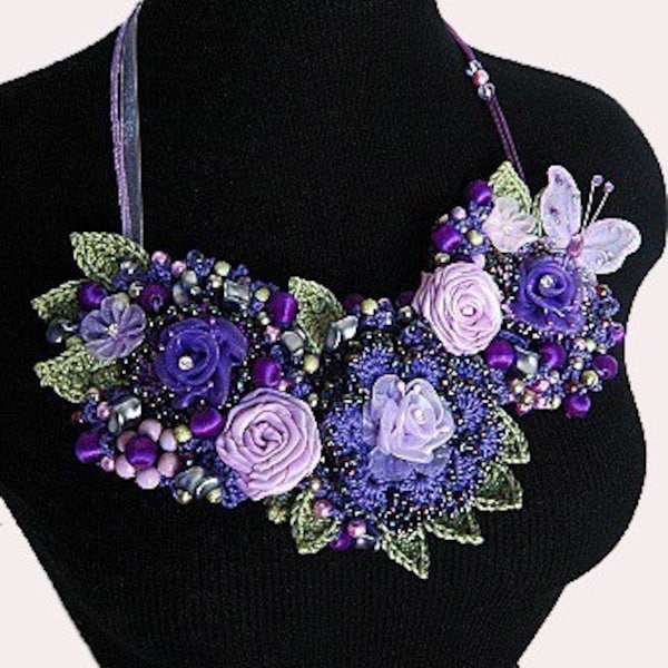 Crochet Statement Bib Necklace Pattern PDF