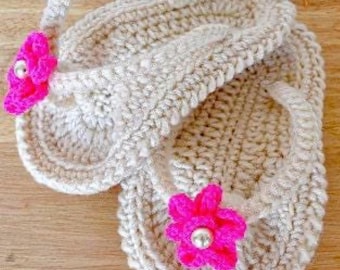 Crochet Baby Flip Flop Pattern | 3 Sizes, Summer Sandals (PDF Pattern)