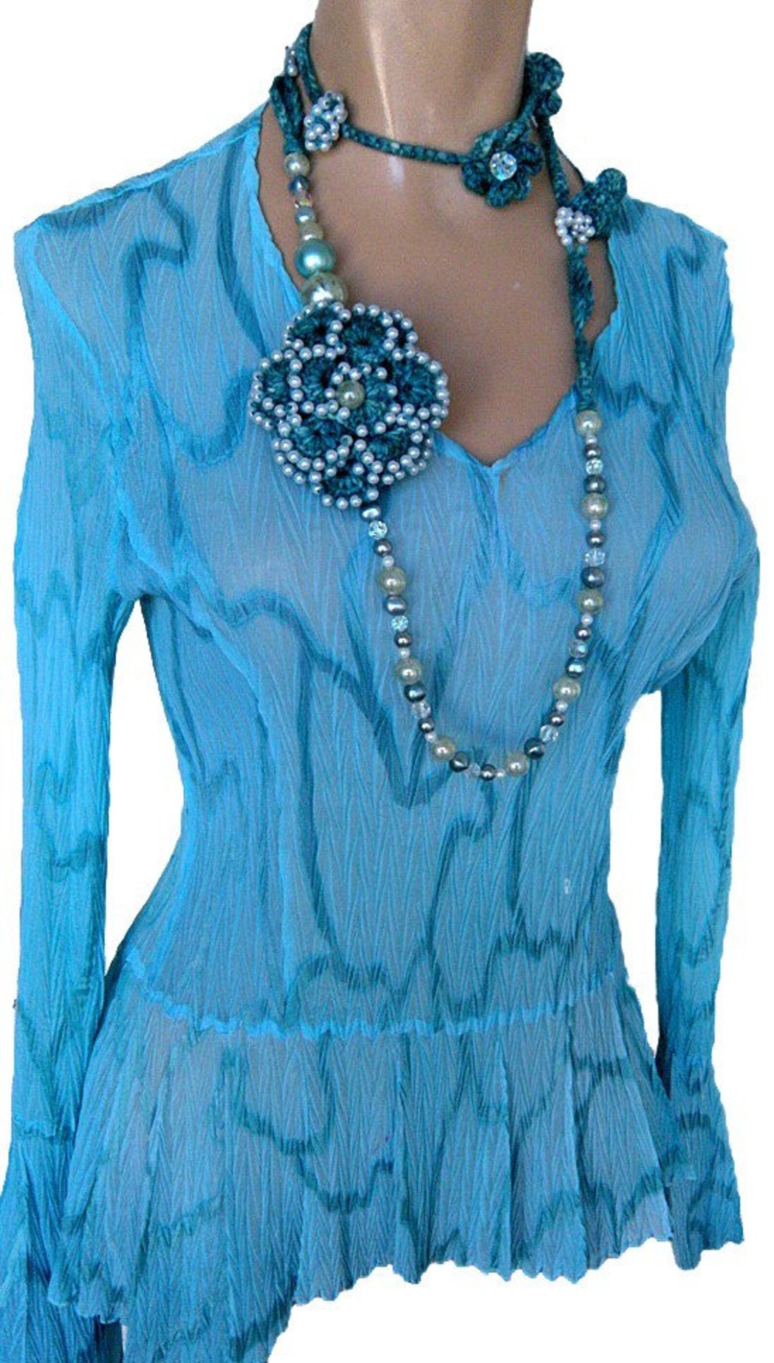 Necklace Lariat Pattern Crochet Pattern PDF Etsy