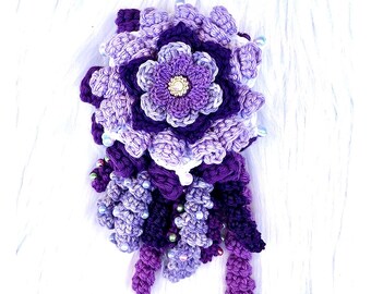 Crochet Flower Barrette Pattern – Easy Hair Clip Tutorial (PDF Download)