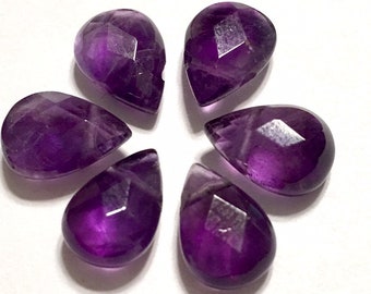 Amethyst faceted gemstone top driled briolettes