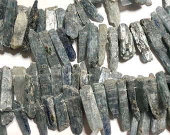 Icy Blue Kyanite top drilled rustic shards 10 pieces