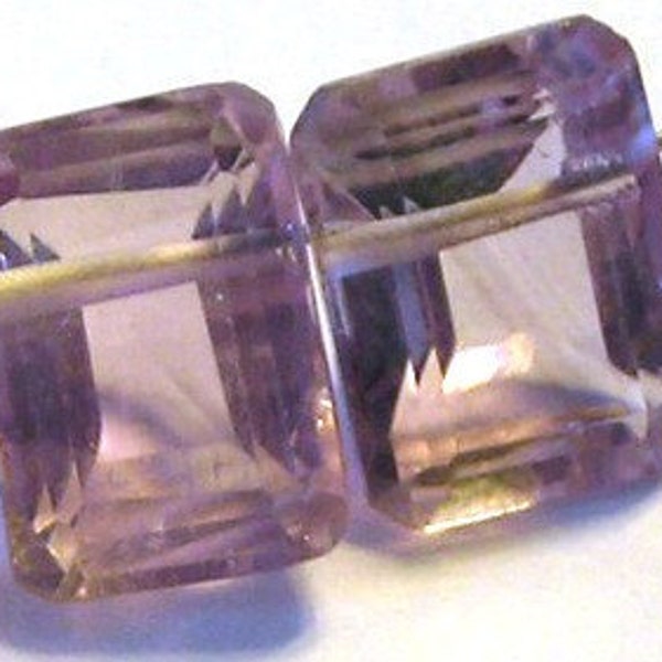 Amethyst ring cut emerald shape 6 pieces