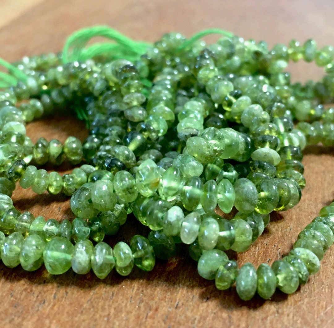 Vesuvianite Small Polished Rondelle Beads Whole 15 Strand Very Rustic