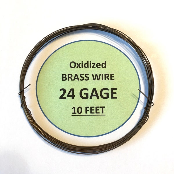 Oxidized brass wire 24 gage over 10 feet best deal